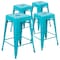 Flash Furniture Teal 24" High Metal Stool, PK4 4-ET-31320-24-TL-R-GG - alternate 4